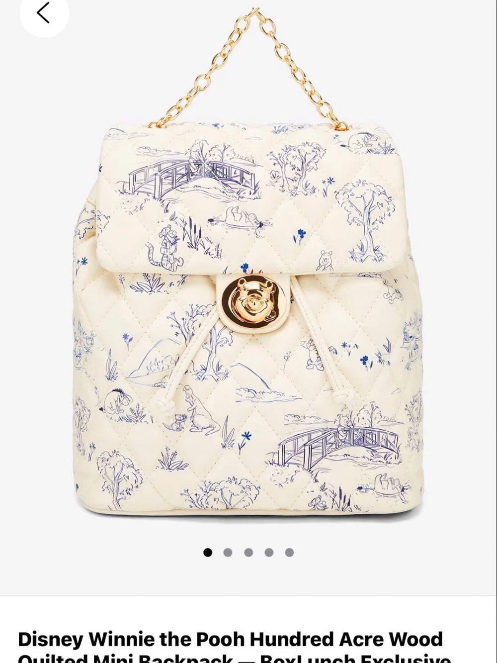 Disney Winnie the Pooh Quilted Mini Backpack - BoxLunch Exclusive